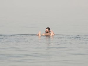 Sam Hunt Recharges Batteries With a Float in the Dead Sea